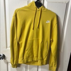 Nike Yellow Sweatshirt Vibrant Pullover with Swoosh